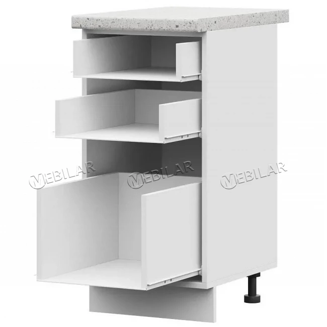 Шкаф нижний Сахара МДФ ШН3Я 400 белый