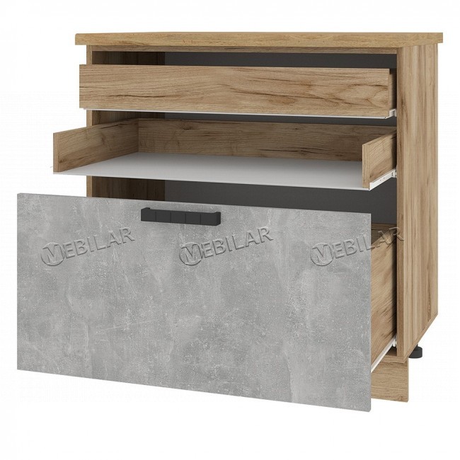 Шкаф нижний Мария ШН2ВЯ 800 корпус крафт