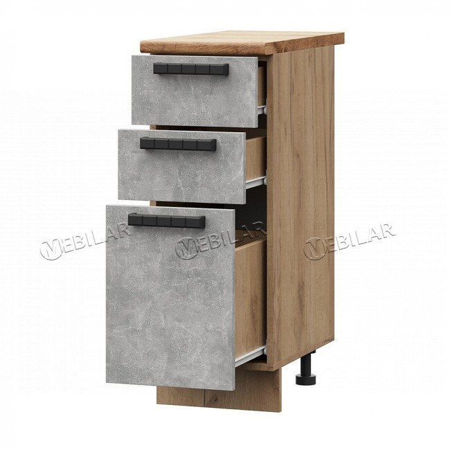 Шкаф нижний Юлия ШН3Я 300 корпус крафт