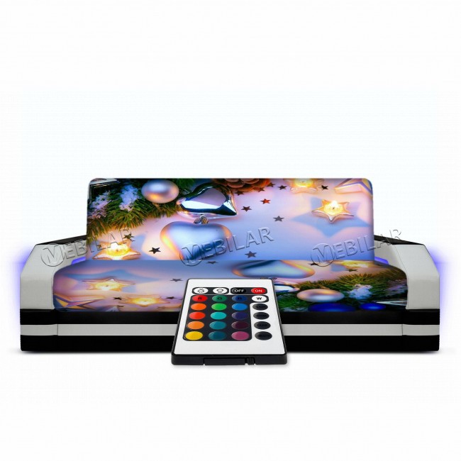 Диван прямой Манчестер с Подсветкой Принт Новый Год 3 Диван прямой Манчестер с Подсветкой Принт Новый Год 3