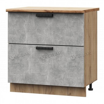 Шкаф нижний Индира МДФ ШНМ 2Я 800 ПВ крафт