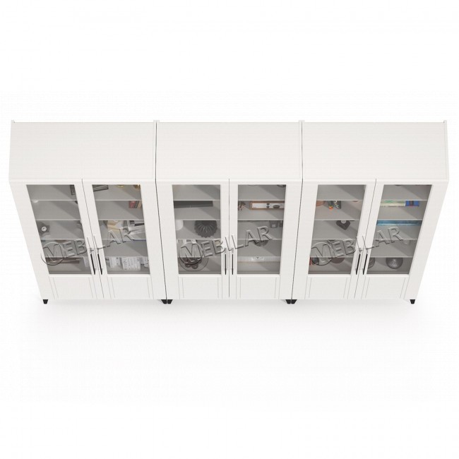 Библиотека Валенсия 127 белый шагрень